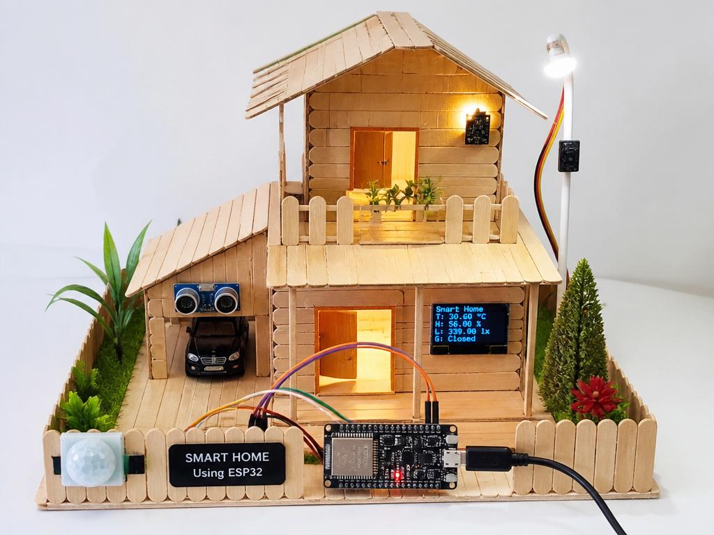Smart home DIY dari stik kayu dengan ESP32 dan sensor