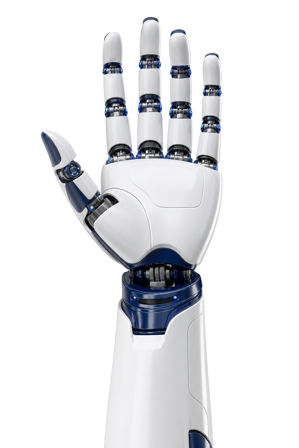 Tangan robot 3D — simbol masa depan teknologi pendidikan